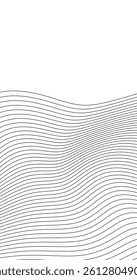 Abstract wavy lines parallel Curvy stripes. Oscillation, pulse warp effect 