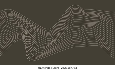 ABSTRACT WAVY LINES PASTEL FLAT COLOR PATTERN DARK BACKGROUND. GOOD FOR POSTER, WALLPAPER, COVER, FRAME, FLYER, SOCIAL MEDIA, GREETING CARD