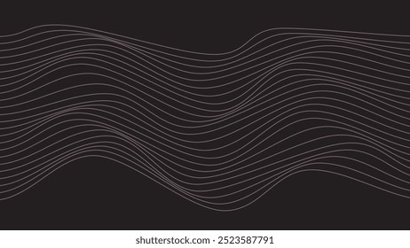 ABSTRACTAS LÍNEAS ONDULADAS PASTEL PATRÓN DE COLOR PLANO FONDO OSCURO. BUENO PARA CARTEL, FONDO DE PANTALLA, CUBIERTA, MARCO, VOLANTE, REDES SOCIALES, TARJETA DE FELICITACIÓN