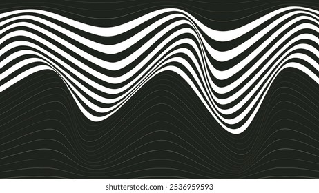 ABSTRACT WAVY LINES PASTEL FLAT COLOR PATTERN DARK BACKGROUND. GOOD FOR POSTER, WALLPAPER, COVER, FRAME, FLYER, SOCIAL MEDIA, GREETING CARD