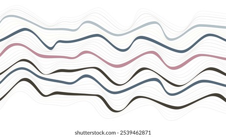LINHAS ONDULADAS ABSTRATAS PASTEL PLANO DE FUNDO DE PADRÃO DE CORES. BOM PARA PÔSTER, PAPEL DE PAREDE, CAPA, QUADRO, FOLHETO, MÍDIA SOCIAL, CARTÃO DE SAUDAÇÃO
