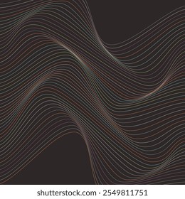 LINHAS ONDULADAS ABSTRATAS PASTEL PLANO DE FUNDO DE PADRÃO DE CORES. BOM PARA PÔSTER, PAPEL DE PAREDE, CAPA, QUADRO, FOLHETO, MÍDIA SOCIAL, CARTÃO DE SAUDAÇÃO