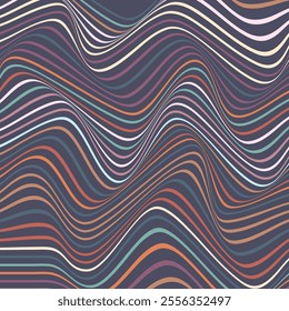 ABSTRACT WAVY LINES PASTEL FLAT COLOR PATTERN BACKGROUND. GOOD FOR POSTER, WALLPAPER, COVER, FRAME, FLYER, SOCIAL MEDIA, GREETING CARD