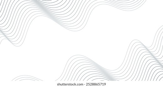 Abstractas diseño de patrón de líneas onduladas fondo aislado. Ilustración vectorial.