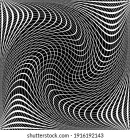 Abstract wavy lines pattern and textured background. Vector art.