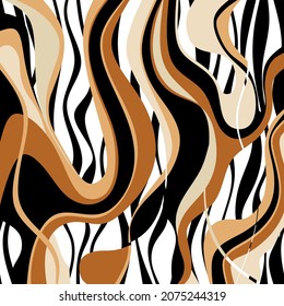 Abstract wavy lines pattern. Vector Illustration.