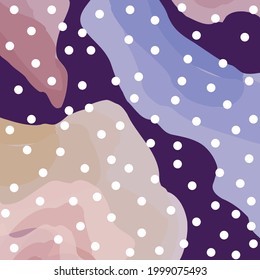 Abstract wavy lines with polka dot pattern.EPS10 Illustration.