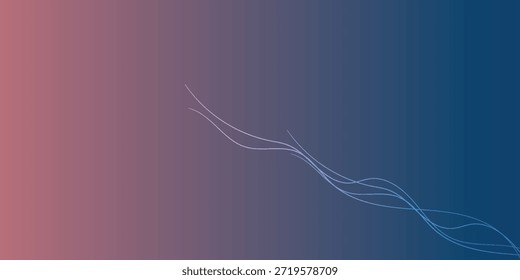 Líneas onduladas Abstractas en degradado de rojo a azul para presentaciones Las líneas fluidas sobre un fondo degradado crean una imagen moderna, ideal para presentaciones, Sitios web y arte digital