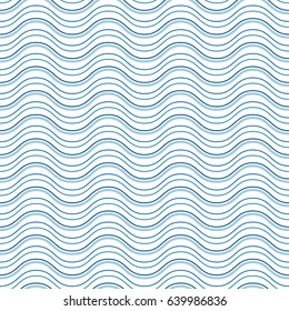 Abstract wavy lines, seamless pattern, pin striped texture, simple geometric background, vector illustration