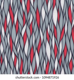 Abstract wavy lines seamless patterns set. Floral organic like vector illustration. Bright colorful seamlessly tiling background collection.