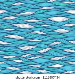 Abstract wavy lines seamless patterns set. Floral organic like vector illustration. Bright colorful seamlessly tiling background collection.