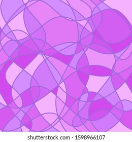 abstract wavy lines and shapes. vector seamless pattern. intersecting curves. purple repetitive background. textile paint. fabric swatch. wrapping paper. continuous print. design element for cover, ad