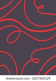 Abstract Wavy Lines, Spiral Design Elements, Vector Celebration Squiggle Ribbons. Background with Gradient Curve Shapes, Seamless print of minimal modern shapes and forms, contemporary backdrop. 