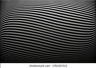 Abstract wavy lines striped texture and background. Vector art.