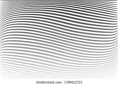 Resumen de líneas onduladas rayadas textura y fondo. Arte vectorial.