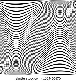 Abstract wavy lines texture. Striped background. Vector art.