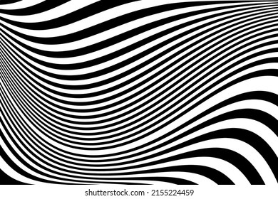 Abstrakte Linienstruktur mit verdrehtem Bewegungseffekt. Vektorkunst.