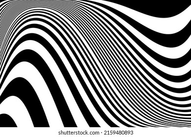 Textura de líneas onduladas abstractas con efecto de movimiento de torsión. Arte vectorial.