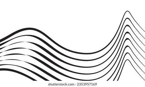 abstract wavy lines vector illustration eps