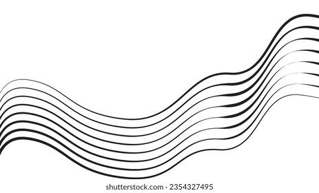 abstract wavy lines vector illustration eps