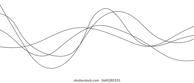 Ilustración vectorial abstracta de líneas onduladas. EPS10