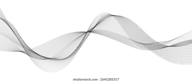 abstract wavy lines vector illustration. eps10