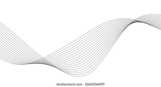 Ilustración vectorial de líneas onduladas abstractas