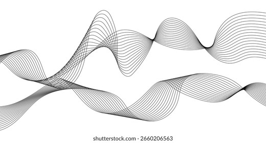 abstract wavy lines vector illustration