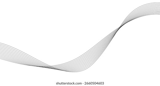 Ilustración vectorial de líneas onduladas abstractas