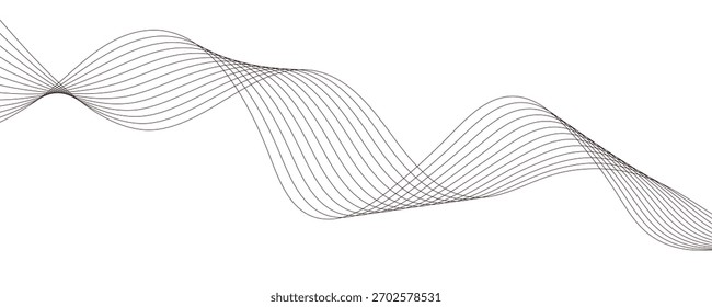 Abstrakte wellenförmige Linien, Vektorgrafik.