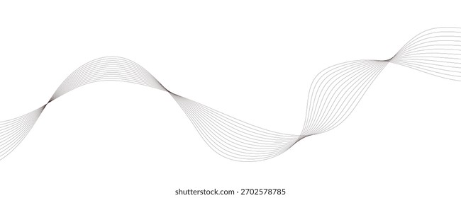 Abstract wavy lines vector illustration.