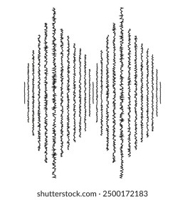 Abstract wavy lines. Vertical wave pattern. Vector black lines. Minimalist graphic design.