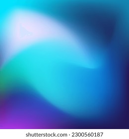 Abstract wavy liquid background. Gradient mesh in dark green, blue, purple vivid color. 