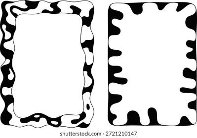 Conjunto de borde líquido ondulado Abstractas
