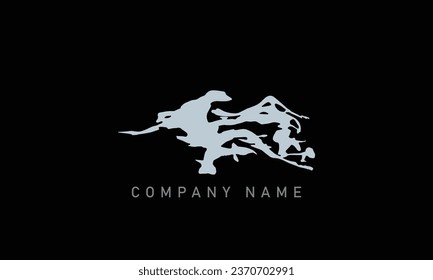 abstract wavy logo design, modern logo