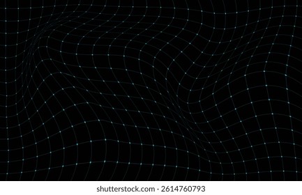 Abstract wavy mesh pattern technology wallpaper
