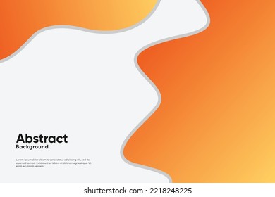 Abstract wavy modern background with yellow and orange gradient