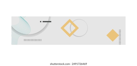 Abstrakter wellenförmiger moderner Horizontaler Banner mit geometrischem Formen Elementkonzept