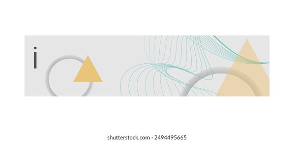 Anuncio Horizontal moderno ondulado Abstractas con ilustración de elemento de Formas geométricas