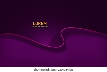 Abstract wavy modern with purple color background for template, poster, flyer design. Luxury style