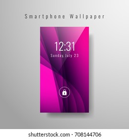 Abstract wavy modern smartphone wallpaper design