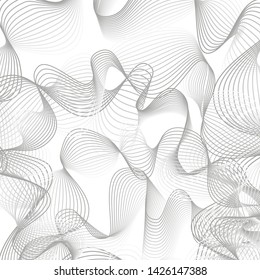 Abstract wavy monochrome background. Vector texture