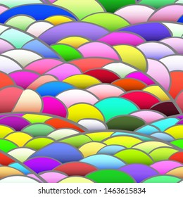 Abstract wavy mosaic vector background. Stylized pattern in the form of colorful pavers.