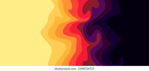 abstract wavy multicolor background with bright color