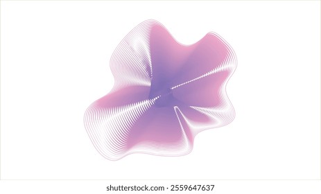 Abstract wavy object on black background. Vector illustration design. Eps 10. 