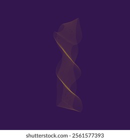 Abstract wavy object on black background. Vector illustration design. Eps 10. 