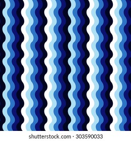 Abstract wavy ocean seamless pattern background. Vector. EPS