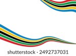 Abstract wavy olympics stripes. Paris Olympics games 2024. vector background  illustration