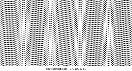 Fondo de patrón de línea de puntos de ilusión óptica ondulada Abstractas. Eps10