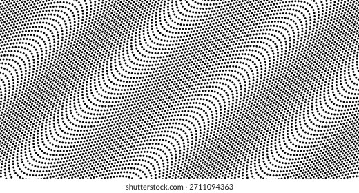 Abstract wavy optical illusion dot line pattern background. Eps10